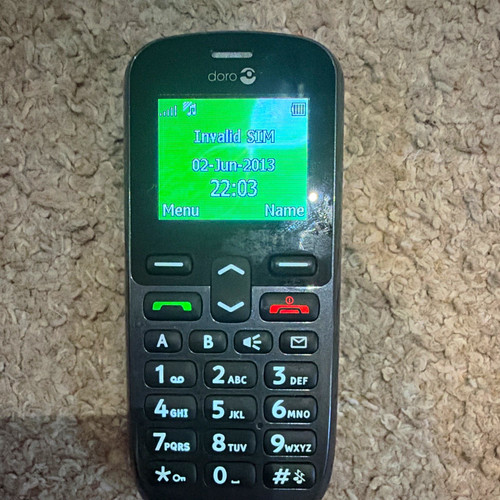 Doro black bar mobile phone - doro,
